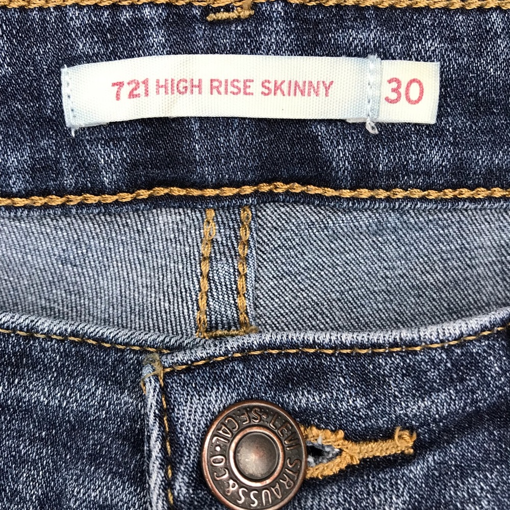 Levi’s 721 High-Rise Skinny 60% Cotton Women’s Jeans - 30 - Picture 11 of 17
